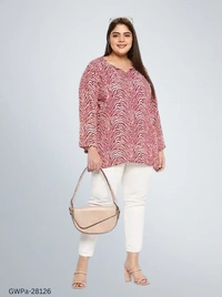 GWPa-28126 Rayon Printed Tops For Women - 4XL