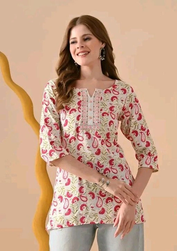 GGKb-15201 Stylish Printed Women Kurti - XL