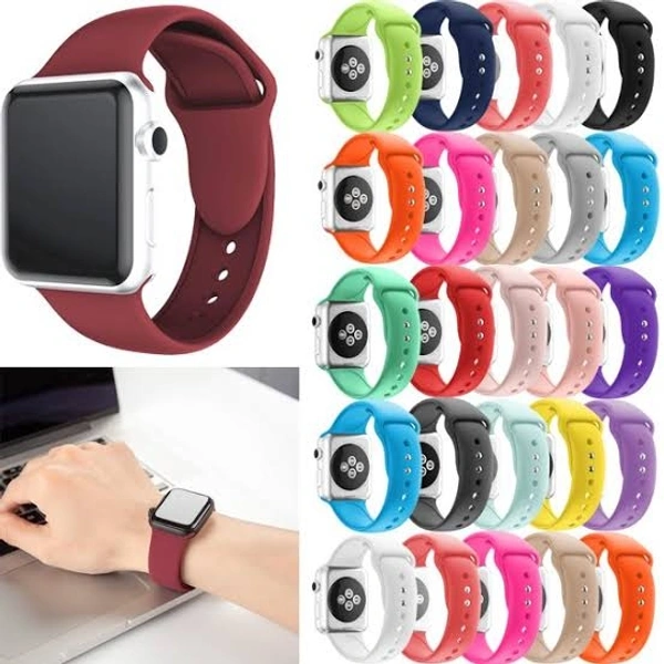 Smart Watch Single Colour Belt - Multi Colour, Free Size