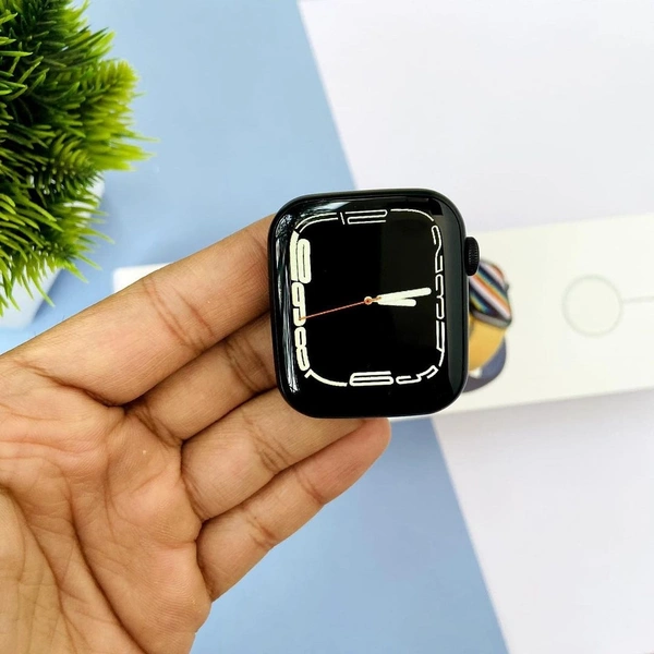 🔥I-WATCH SERIES 7 (K17) WITH ORIGINAL BOX AND SILICON STRAP🔥 - Black