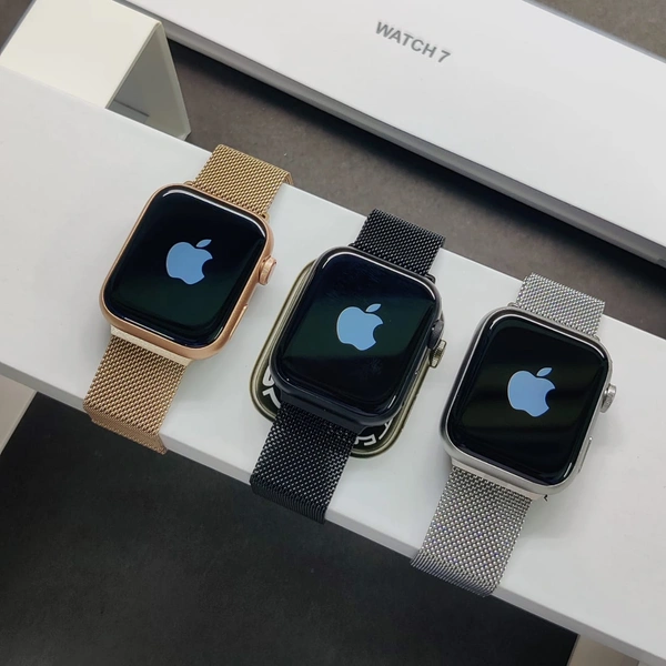 *PRESENTING  YOU  ALL NEW  44 MM  SERIES 7APPLE  LOGO WATCH* 🔥 - Black Gold Silver ✓