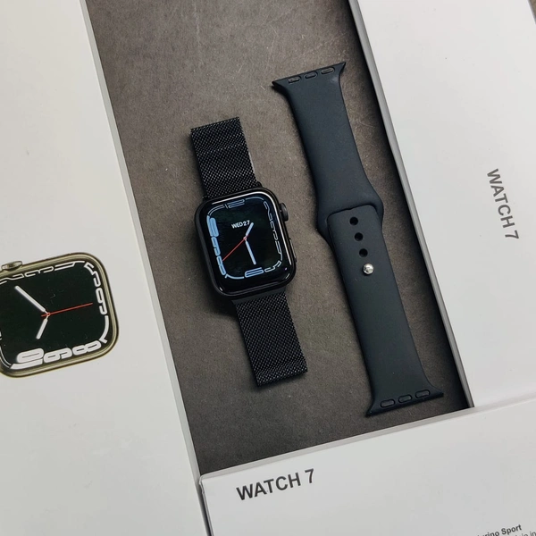 *PRESENTING  YOU  ALL NEW  44 MM  SERIES 7APPLE  LOGO WATCH* 🔥 - Black Gold Silver ✓