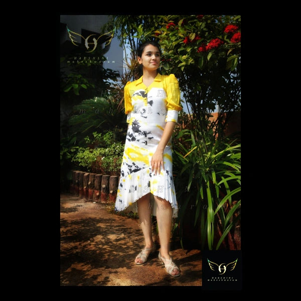 Women's Printed Crepe Dress