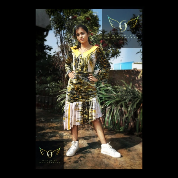 Women's Printed Crepe Dress