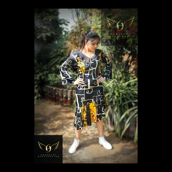 Women's Printed Crepe Dress