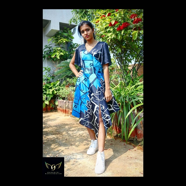 Women's Printed Crepe Dress