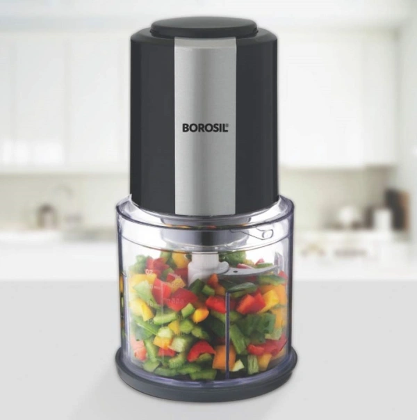 Borosil Chef Delite 300 Watt Electric Vegetable Chopper, Black 