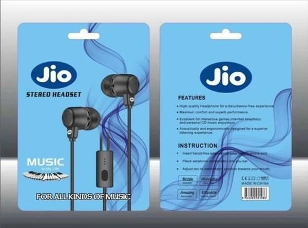 Jio Stereo Headset - white