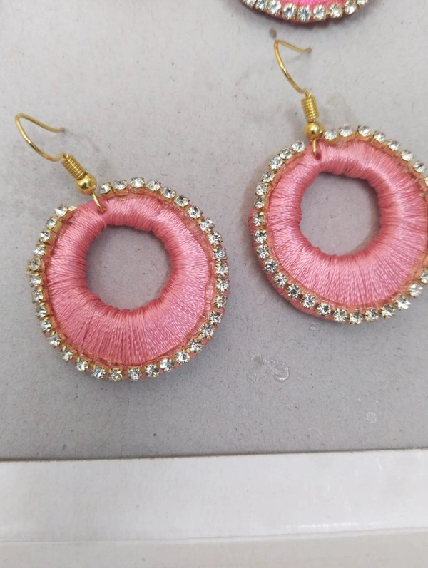 Earrings - Pink colour, Free size