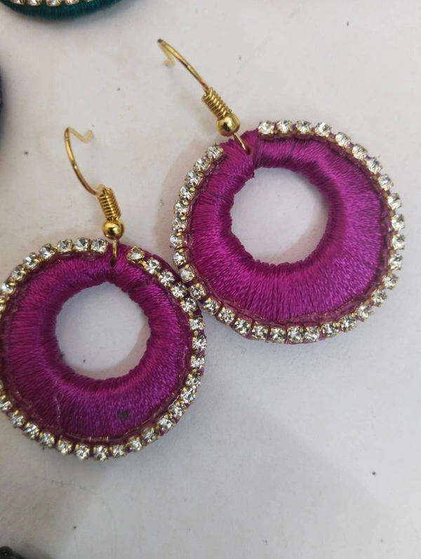Earrings - violet, Free size