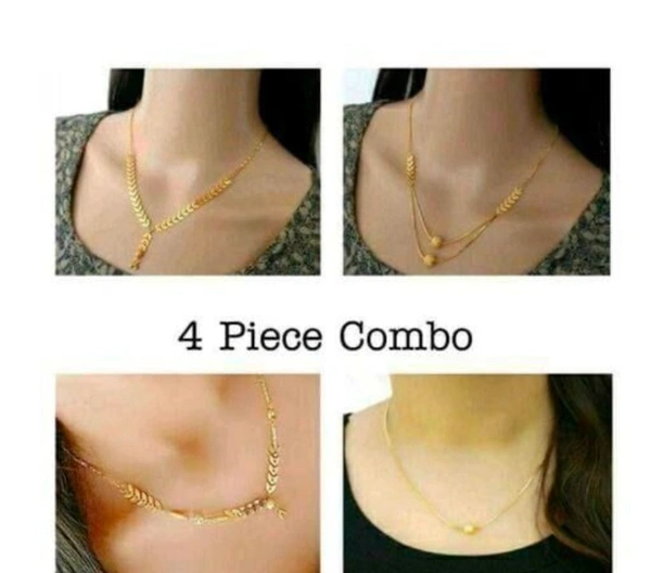 Four Piece Necklace Combo For Girls