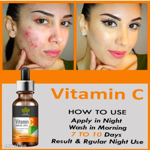 Harina Natural C Professional Anti-aging And Wrinkle Reducer- Skin Clearing Face Serum-brightens Skin Tone - Free size