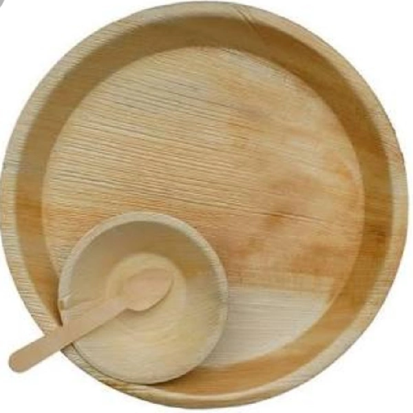 Areca Plate,bowl And Spoon Set Of 25
