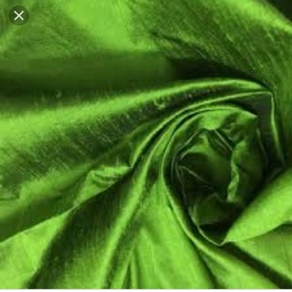 2 Meter Parrot Green Raw Silk Fabric