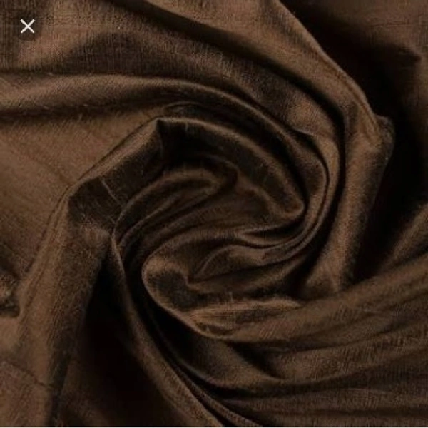 2meter Brown Raw Silk Fabric
