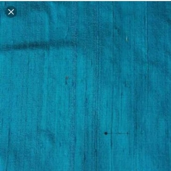 2metet Peacock Blue Raw Silk Fabric