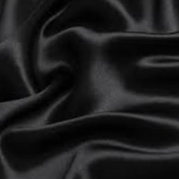 2meter Black  Silky Satin Fabric