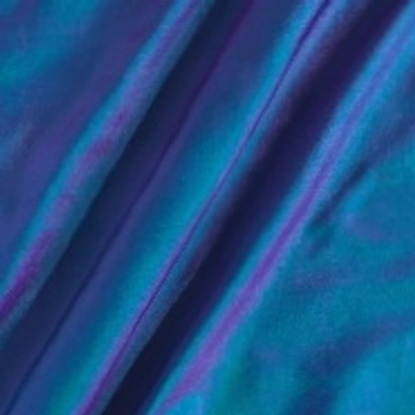 2.5meter Peacock Blue Cotton Silk Fabric