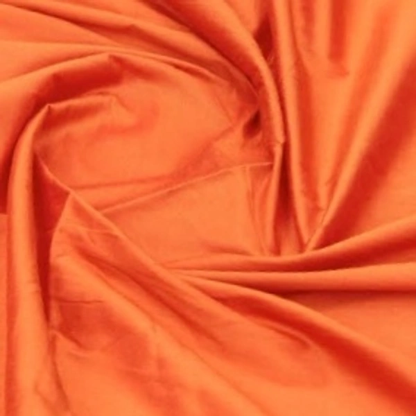 2.5meter Orange Cotton Silk Fabric