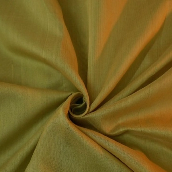 2.5meter Mehendi Colour Cotton Silk Fabric