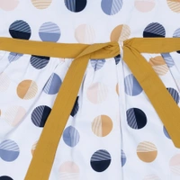 MYY Girls/Kids Sleeveless Polka Dot Printed Casual Dress - 5-6 Years, Yellow