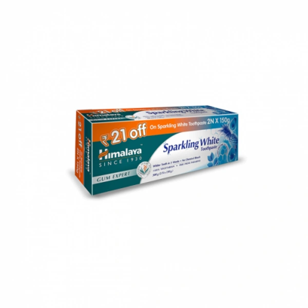HIMALAYA SPARKLING WHITE TOOTHPASTE 1+1*150 GM