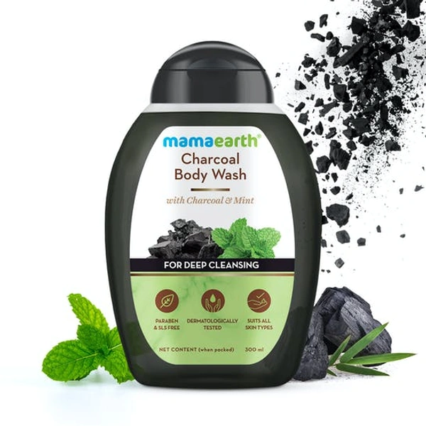 MAMAEARTH CHARCOAL BODY WASH 300ML