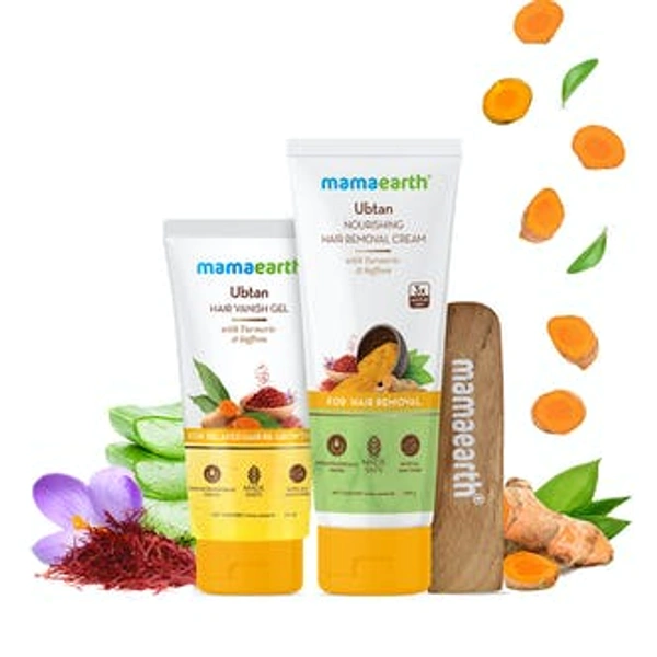 MAMAEARTH UBTAN NOUR.HAIR REMOVAL KIT 100G+50ML