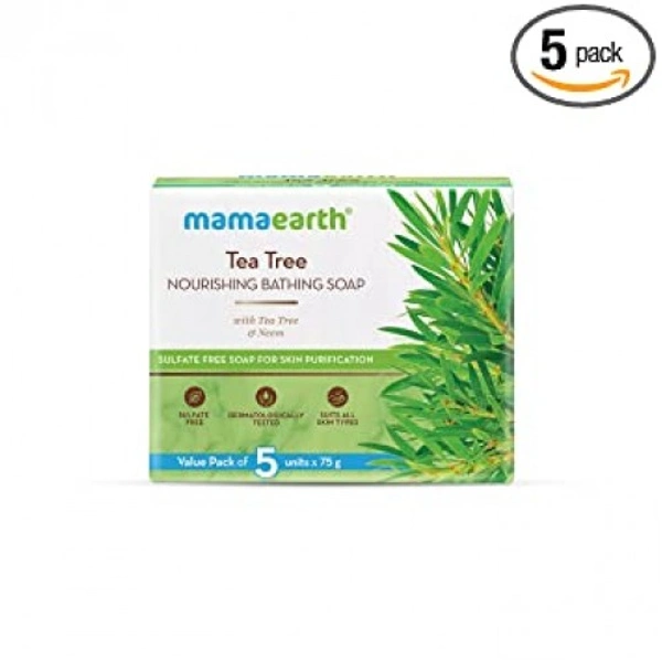 MAMAEARTH CHARCOAL NOURISH BATHING SOAP 5*75G