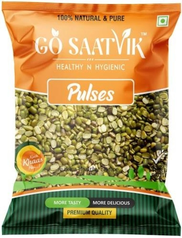 GO SAATVIK DAL MOONG CHILKA 1KG