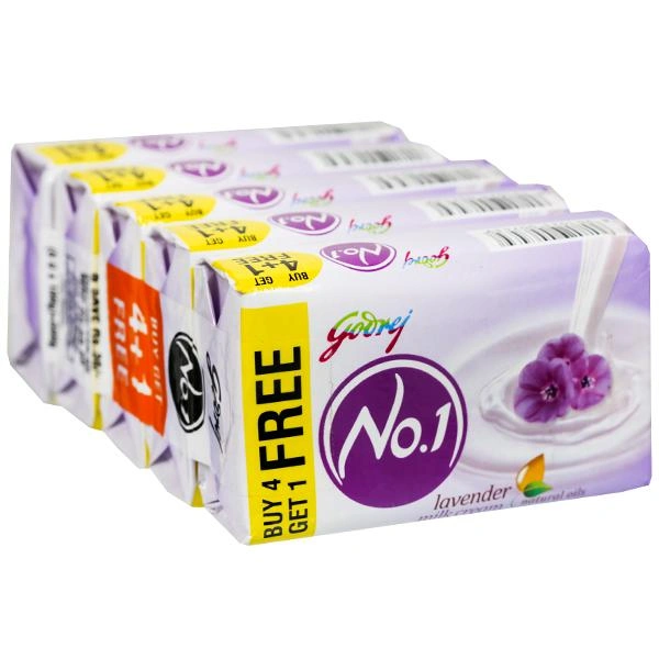 GODREJ NO1 SOAP LAVENDER MILK 4+1*100G