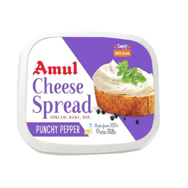 AMUL CHEESE SPREAD PUNCHY PEPPER 200G
