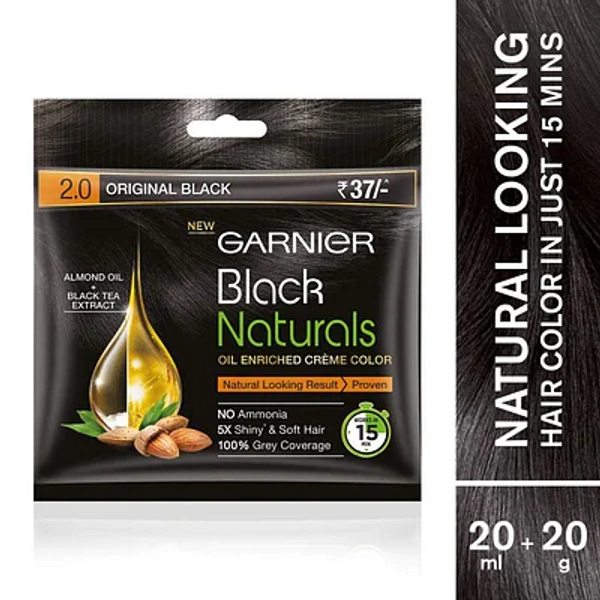 GAR HAIR COL 2.0 ORIGINAL BLACK 20ML+20GM