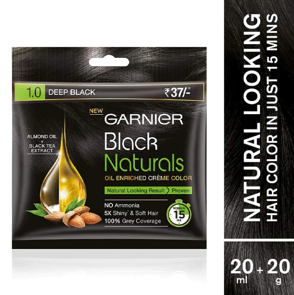 GAR HAIR COL 1 DEEP BLACK 20ML+20GM