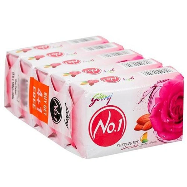 GODREJ NO1 SOAP ROSE-ALMOND 4+1*100G