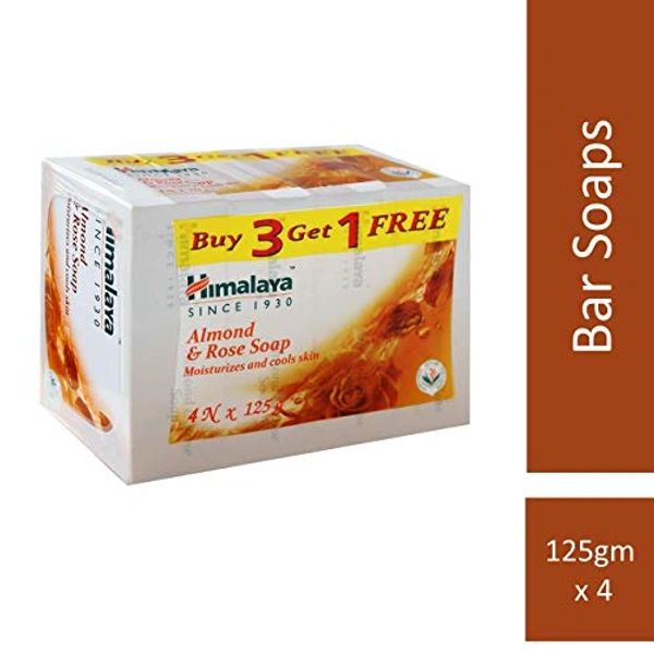 HIMALAYA ALMOND & ROSE SOAP 3+1*125G