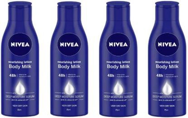 NIVEA BODY MILK 4*75ML