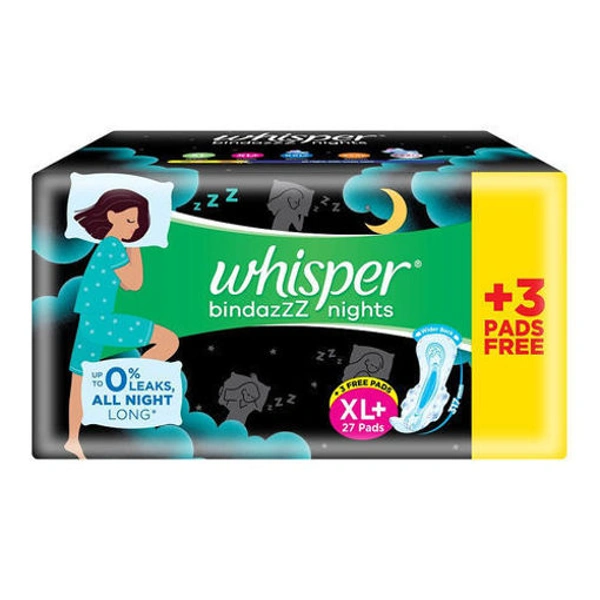WHISPER BINDAZZ ULTRA NIGHTS XL+ 27+3N