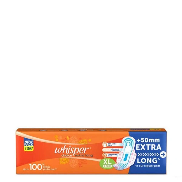 WHISPER CHOICE EXTRA LONG XL 6PADS