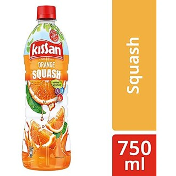 KISSAN ORANGE SQUASH 750ML