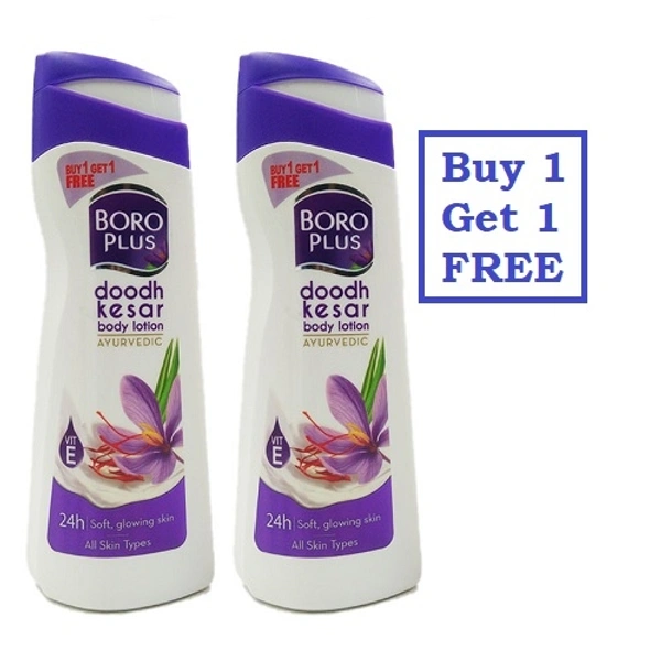 EM BORO PLUS DOODH KESAR B.LOTION 400ML B1G1