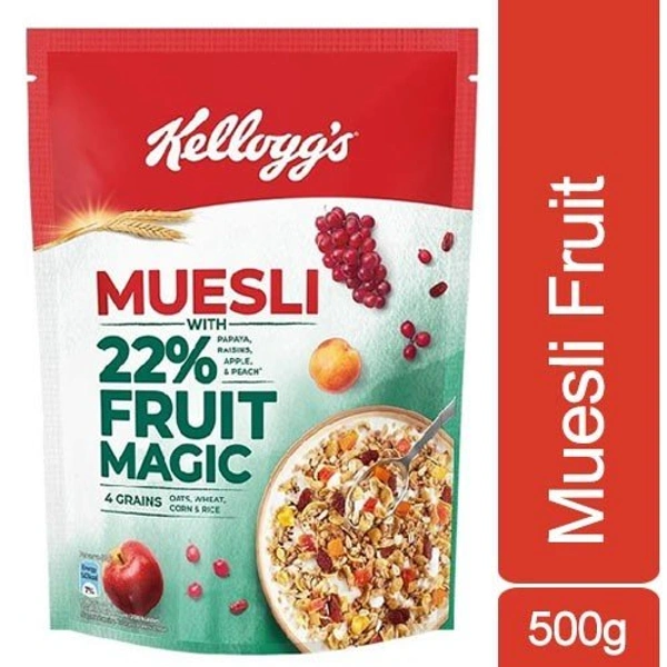 KELLOGG'S MUESLI 22% FRUIT MAGIC 500GM