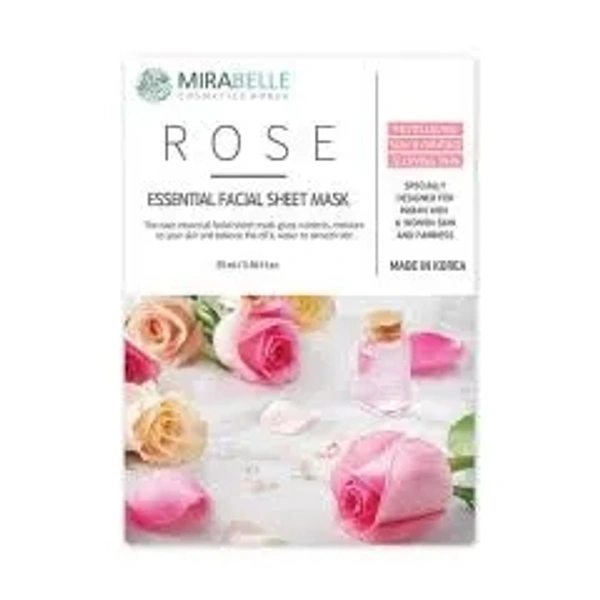 MIRABELLE ROSE ESSENTIAL FACIAL SHEET MASK