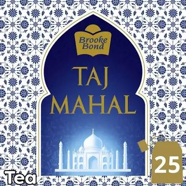 Brooke Bond Taj Mahal Tea Bags Carton (25pc) | Listerr - An Indian  Marketplace