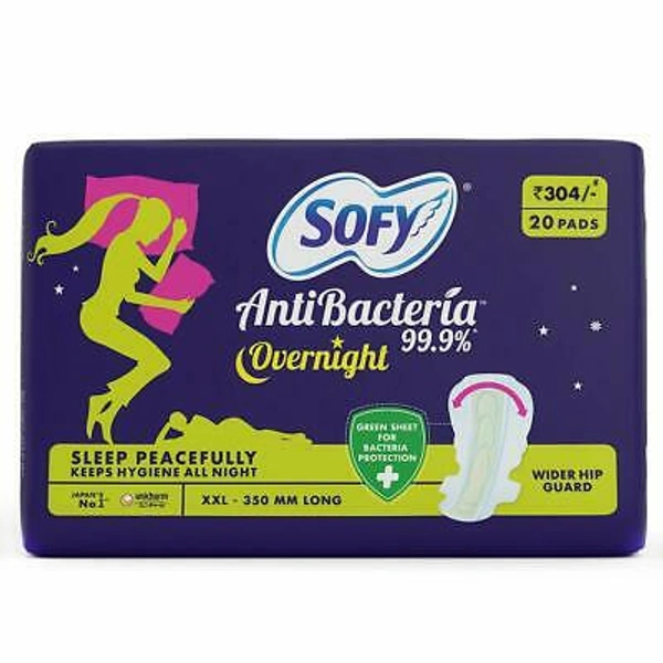 SOFY ANTIBACTERIA OVERNIGHT 20PADS