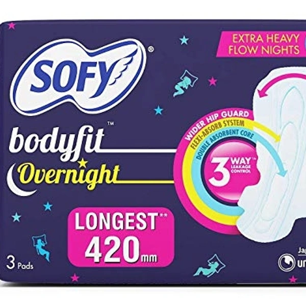 SOFY BODYFIT OVERNIGHT 420MM 3PADS