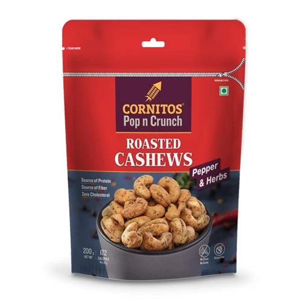 CORN ROASTED CASHEWS SALTED 200G