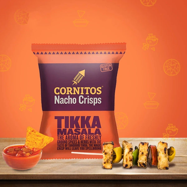 CORN NACHO CRISPS TIKKA MASALA 60G