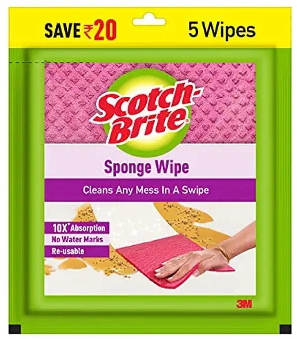 SCOTCH BRITE WIPE 20*17.5CM 5+1PCS