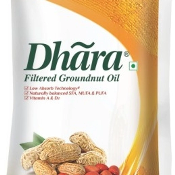 DHARA FILT.GROUNDNUT OIL 1LTR POUCH